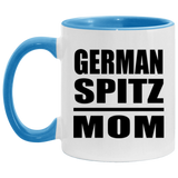 German Spitz Mom - 11oz Accent Mug Blue