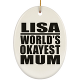 Lisa World's Okayest Mum - Oval Ornament