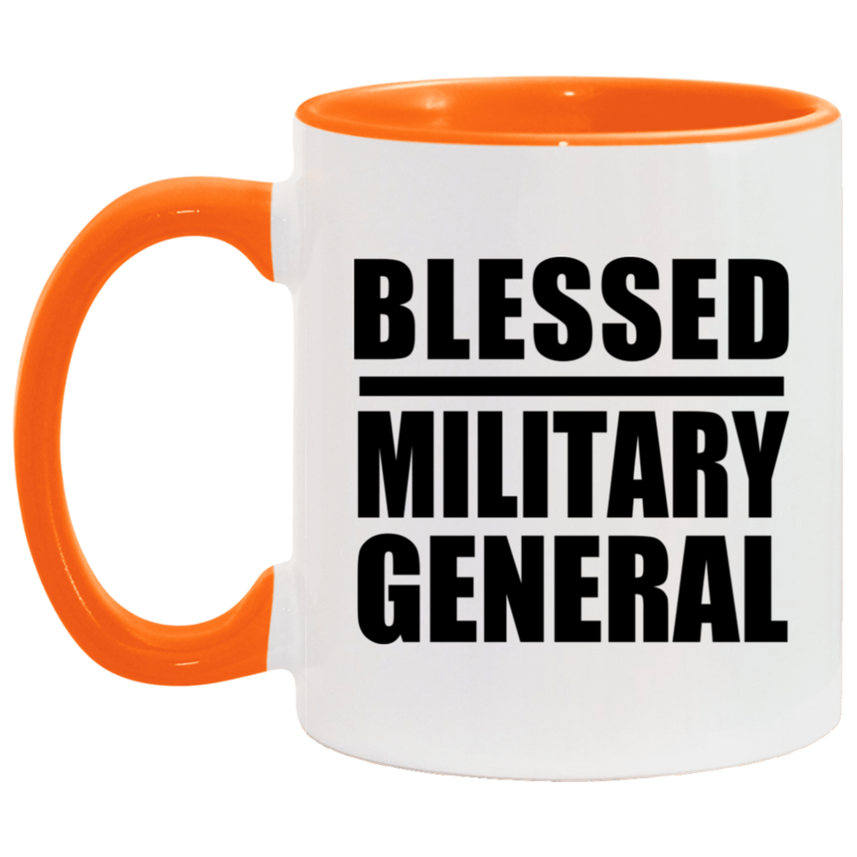 Blessed Military General - 11oz Accent Mug Orange