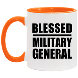 Blessed Military General - 11oz Accent Mug Orange