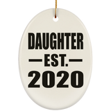Daughter Established EST. 2020 - Oval Ornament