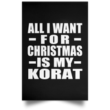 All I Want For Christmas Is My Korat - Poster Portrait