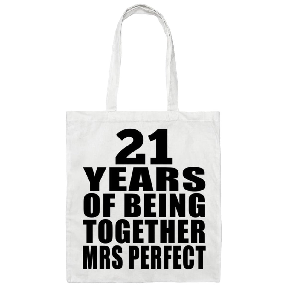 21st Anniversary 21 Years Of Being Mrs Perfect - Tote Bag White