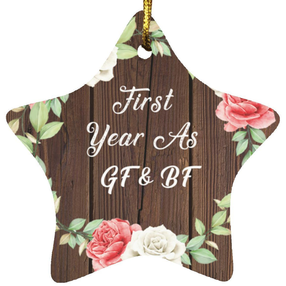 First Year As GF & BF - Star Ornament A