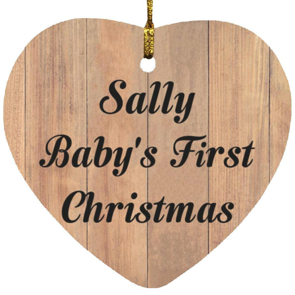Sally Baby's First Christmas - Heart Ornament C