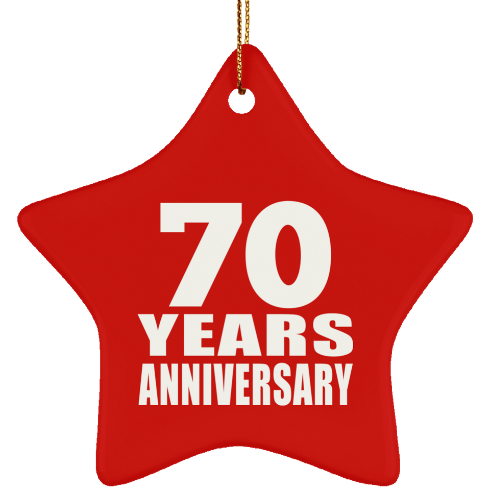70th Anniversary 70 Years - Star Ornament