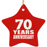 70th Anniversary 70 Years - Star Ornament