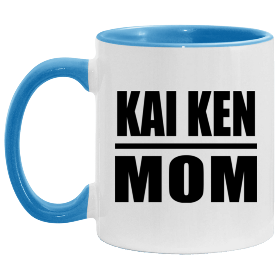 Kai Ken Mom - 11oz Accent Mug Blue