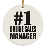 Number One #1 Online Sales Manager - Circle Ornament