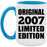 17th Birthday Original 2007 Limited Edition - 15oz Accent Mug Blue