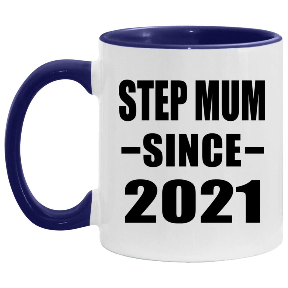 Step Mum Since 2021 - 11oz Accent Mug Purple