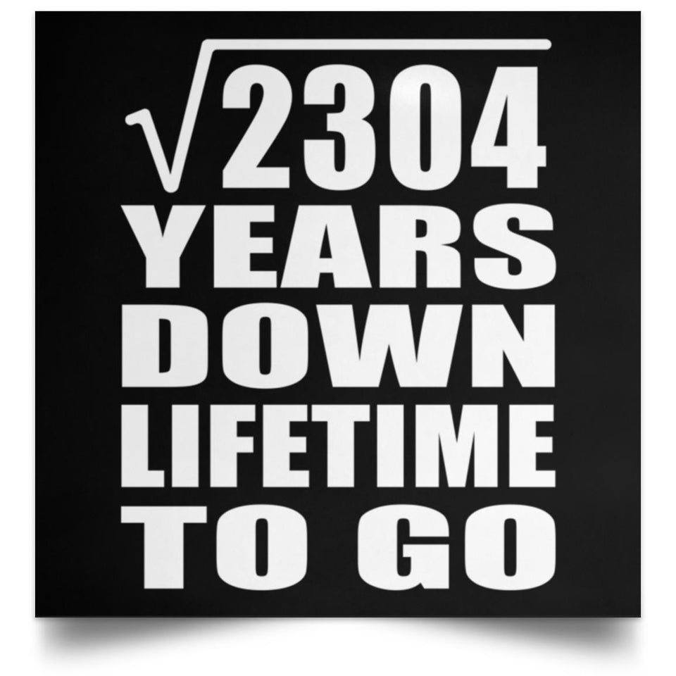 48th Anniversary Square Root of 2304 Years Lifetime To Go - Poster Square
