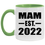 Mam Established EST. 2022 - 11oz Accent Mug Green