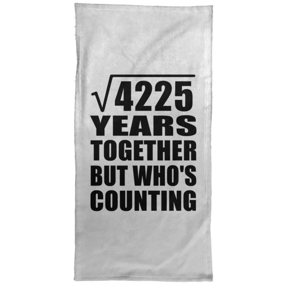 65th Anniversary Square Root of 4225 Years Who's Counting - Hand Towel