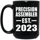 Precision Assembler Established EST. 2023 - 15oz Coffee Mug Black