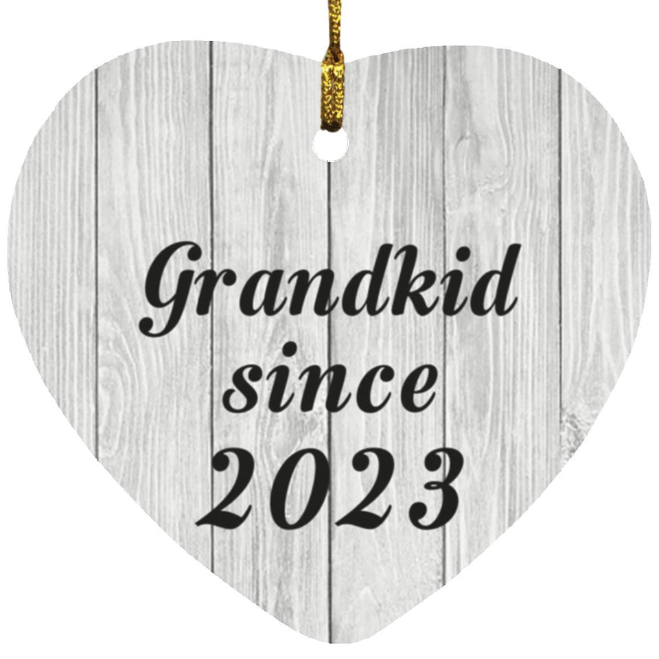 Grandkid Since 2023 - Heart Ornament F