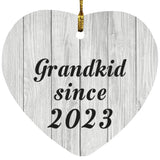 Grandkid Since 2023 - Heart Ornament F