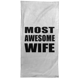 Most Awesome Wife - Hand Towel