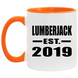 Lumberjack Established EST. 2019 - 11oz Accent Mug Orange