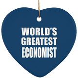 World's Greatest Economist - Heart Ornament