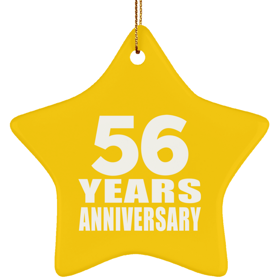 56th Anniversary 56 Years - Star Ornament