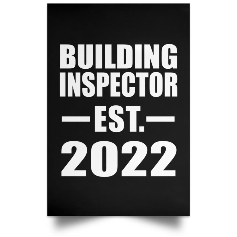 Building Inspector Established EST. 2022 - Poster Portrait