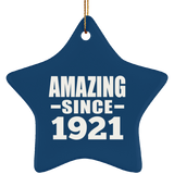 103rd Birthday Amazing Since 1921 - Star Ornament