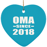 Oma Since 2018 - Heart Ornament