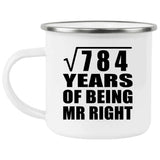 28th Anniversary Square Root of 784 Years of Being Mr Right - 12oz Camping Mug