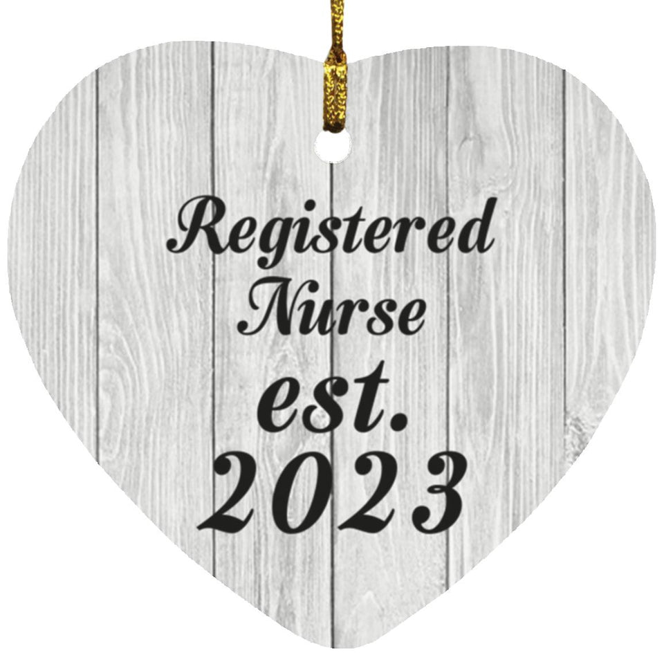 Registered Nurse Established Est. 2023 - Heart Ornament F