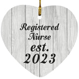Registered Nurse Established Est. 2023 - Heart Ornament F