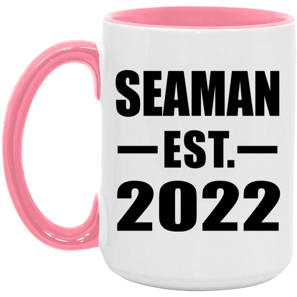 Seaman Established EST. 2022 - 15oz Accent Mug Pink