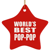 World's Best Pop-Pop - Star Ornament