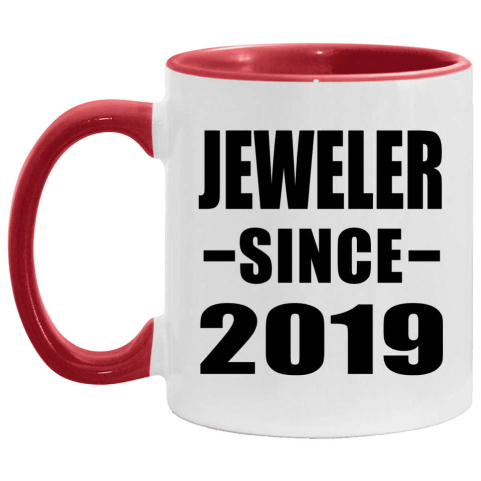 Jeweler Since 2019 - 11oz Accent Mug Red