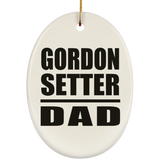 Gordon Setter Dad - Oval Ornament