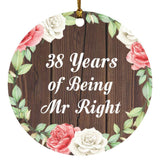38th Anniversary 38 Years Of Being Mr Right - Circle Ornament A