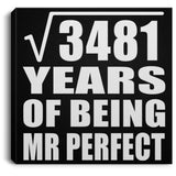59th Anniversary Square Root of 3481 Years of Mr Perfect - Canvas Square