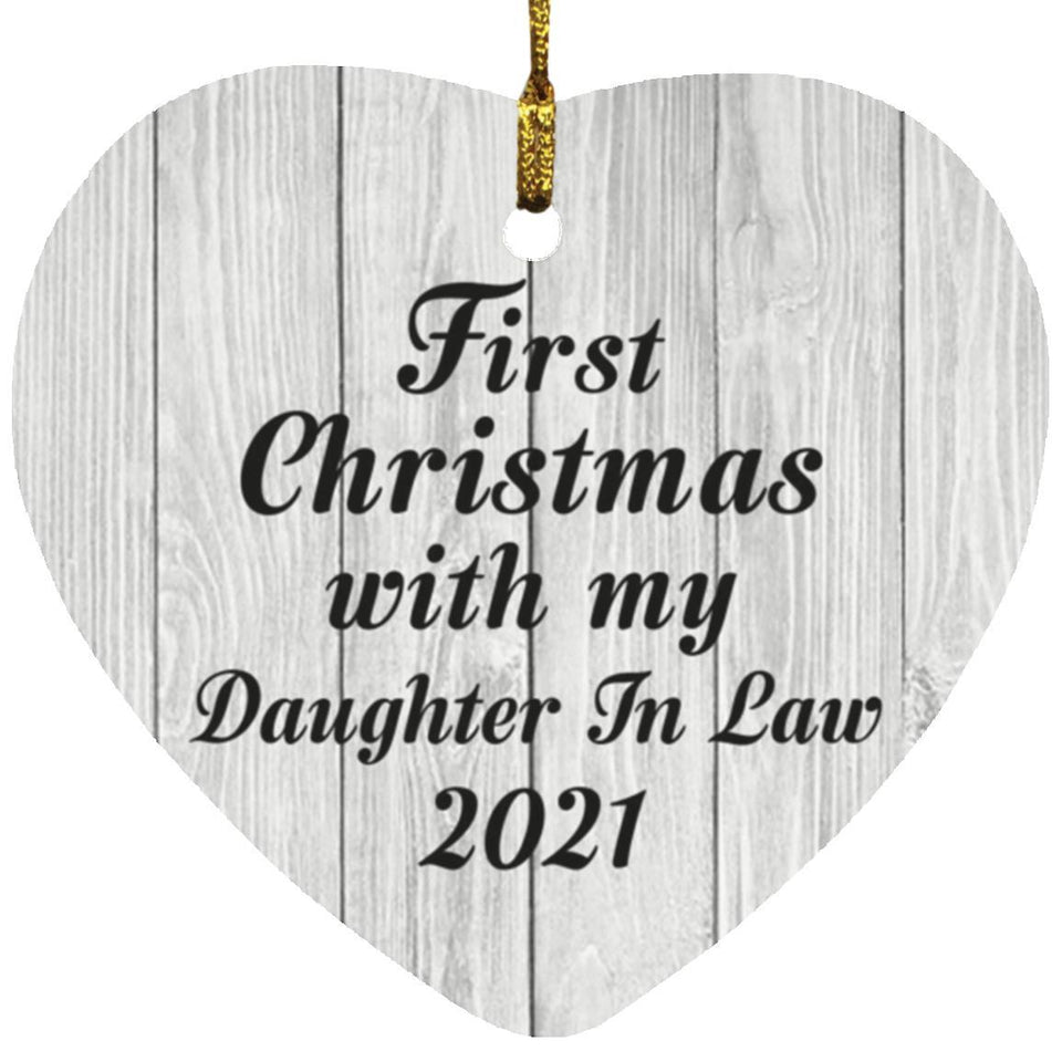 First Christmas With My Daughter In Law 2021 - Heart Ornament F