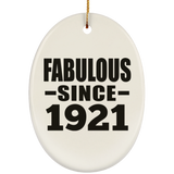 103rd Birthday Fabulous Since 1921 - Oval Ornament