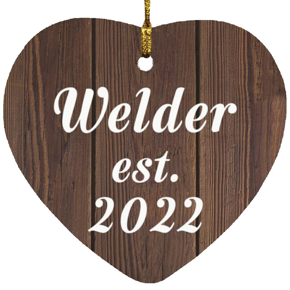 Welder Established Est. 2022 - Heart Ornament D