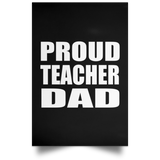 Proud Teacher Dad - Poster Portrait