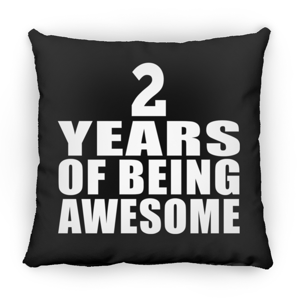 2nd Birthday 2 Years Of Being Awesome - Throw Pillow Black
