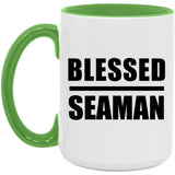 Blessed Seaman - 15oz Accent Mug Green