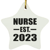 Nurse Established EST. 2023 - Star Ornament