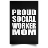 Proud Social Worker Mom - Poster Portrait