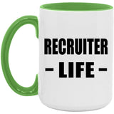 Recruiter Life - 15oz Accent Mug Green