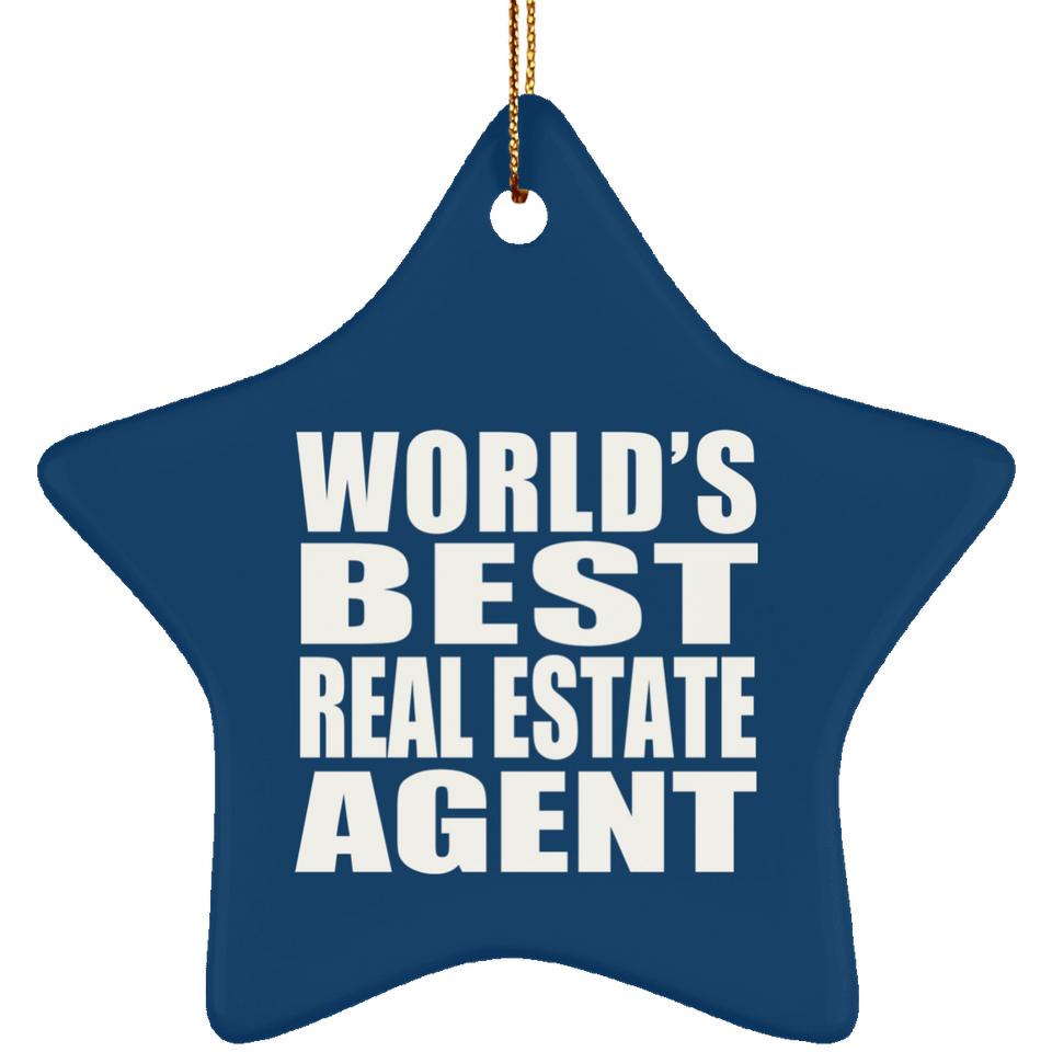 World's Best Real Estate Agent - Star Ornament