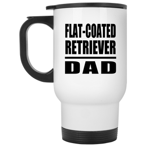 Flat-Coated Retriever Dad - White Travel Mug