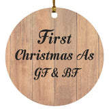 First Christmas As Gf & Bf - Circle Ornament C