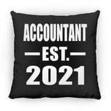 Accountant Established EST. 2021 - Throw Pillow Black
